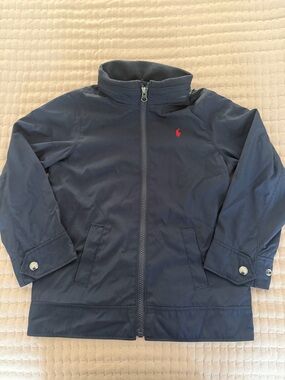 Ralph Lauren Kids Navy Zip-Up Jacket with hood